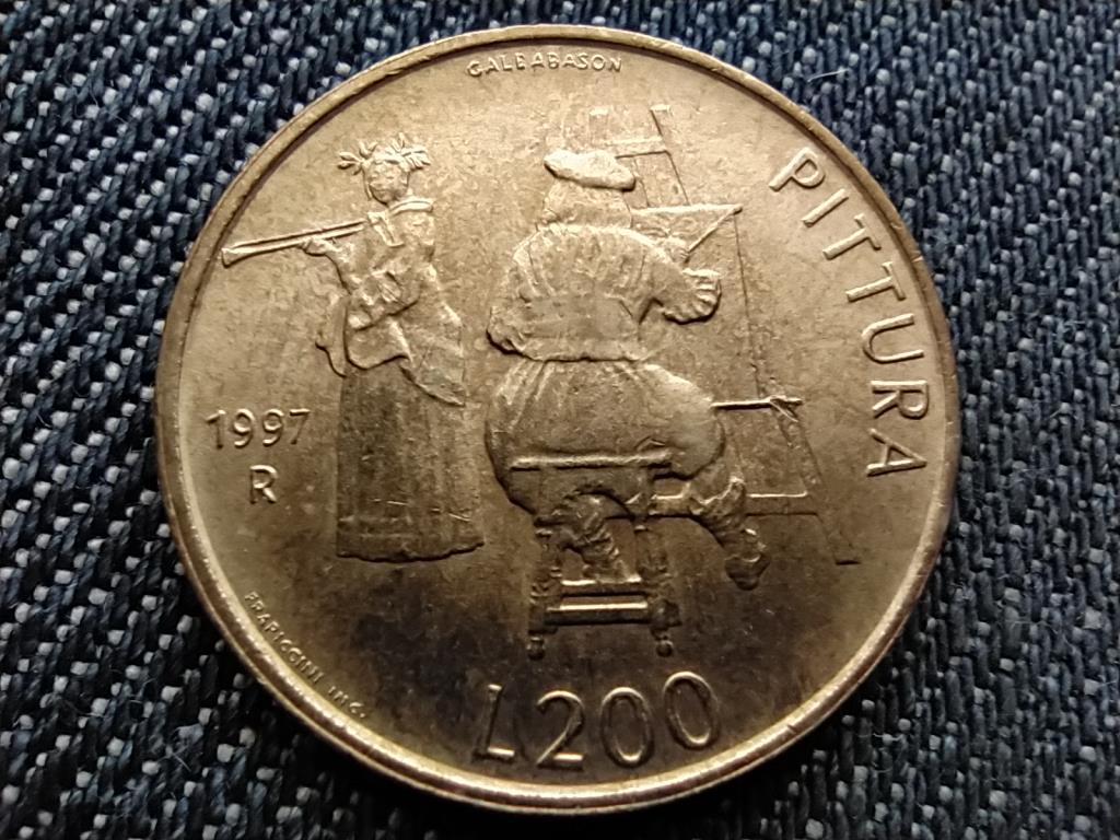 San Marino Az ember &eacute;s a műv&eacute;szi kifejez&eacute;s 200 L&iacute;ra