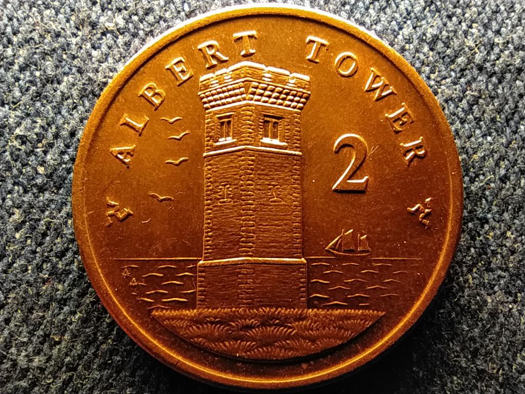 Man-sziget II. Erzs&eacute;bet Albert torony 2 penny