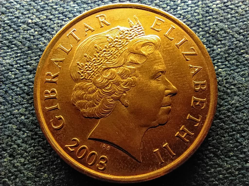Gibralt&aacute;r II. Erzs&eacute;bet vil&aacute;g&iacute;t&oacute;torony 2 penny
