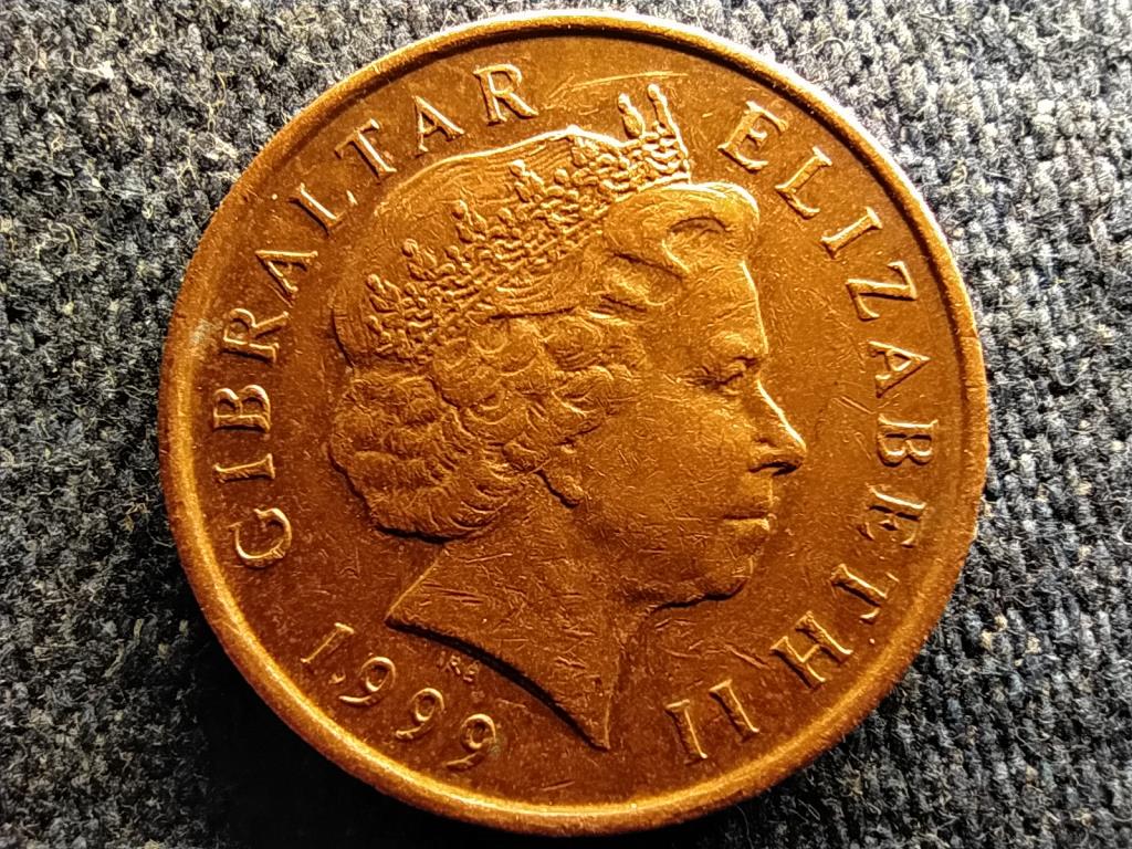 Gibralt&aacute;r II. Erzs&eacute;bet szirtifogoly 1 penny
