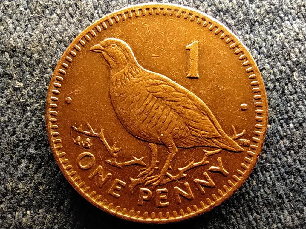 Gibralt&aacute;r II. Erzs&eacute;bet szirtifogoly 1 penny