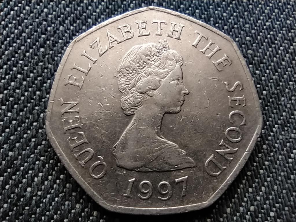 Jersey II. Erzs&eacute;bet Grosnez kast&eacute;ly 50 penny