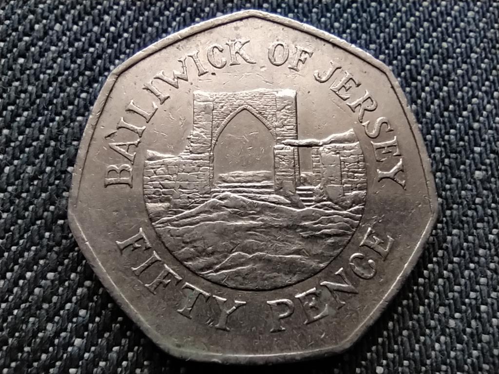 Jersey II. Erzs&eacute;bet Grosnez kast&eacute;ly 50 penny