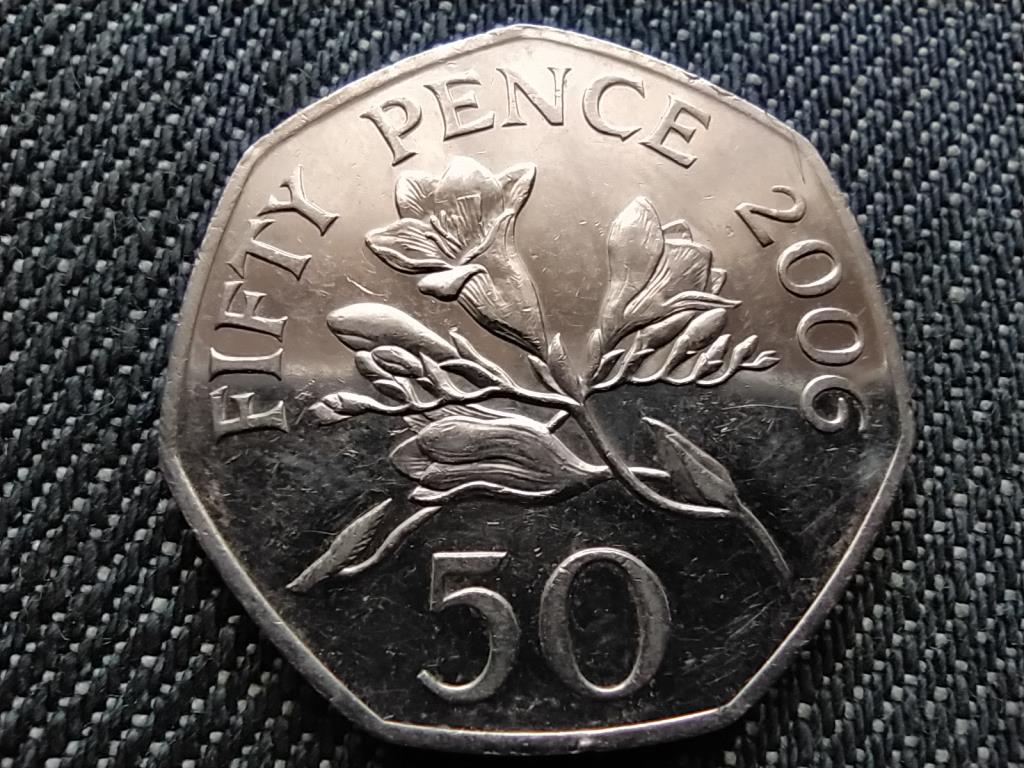 Guernsey II. Erzs&eacute;bet fr&eacute;zia 50 penny