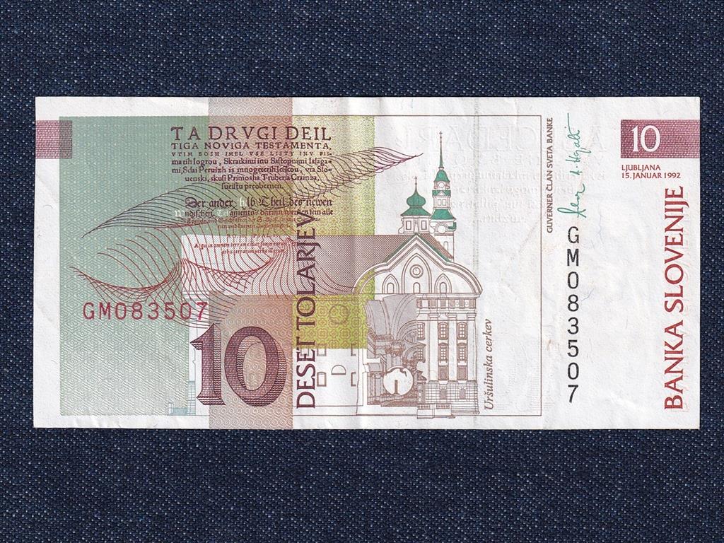 Szlov&eacute;nia 10 tolar bankjegy
