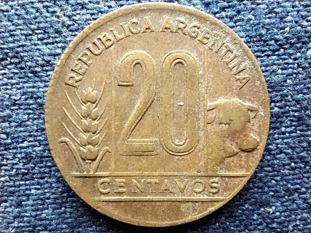 Argent&iacute;na Sz&ouml;vets&eacute;gi tartom&aacute;ny (1861-0) 20 Centavo