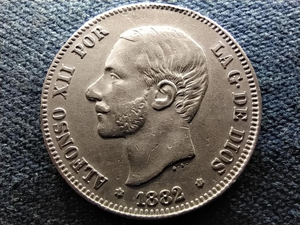 Spanyolorsz&aacute;g XII. Alfonz (1874-1885) .835 ez&uuml;st 2 Peseta