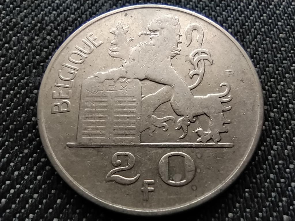 Belgium I. Baldvin (1951-1993) .835 ez&uuml;st 20 Frank francia sz&ouml;veg