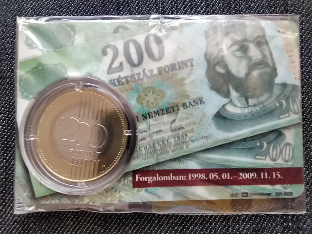 Harmadik K&ouml;zt&aacute;rsas&aacute;g (1989-napjainkig) 200 Forint Első napi veret