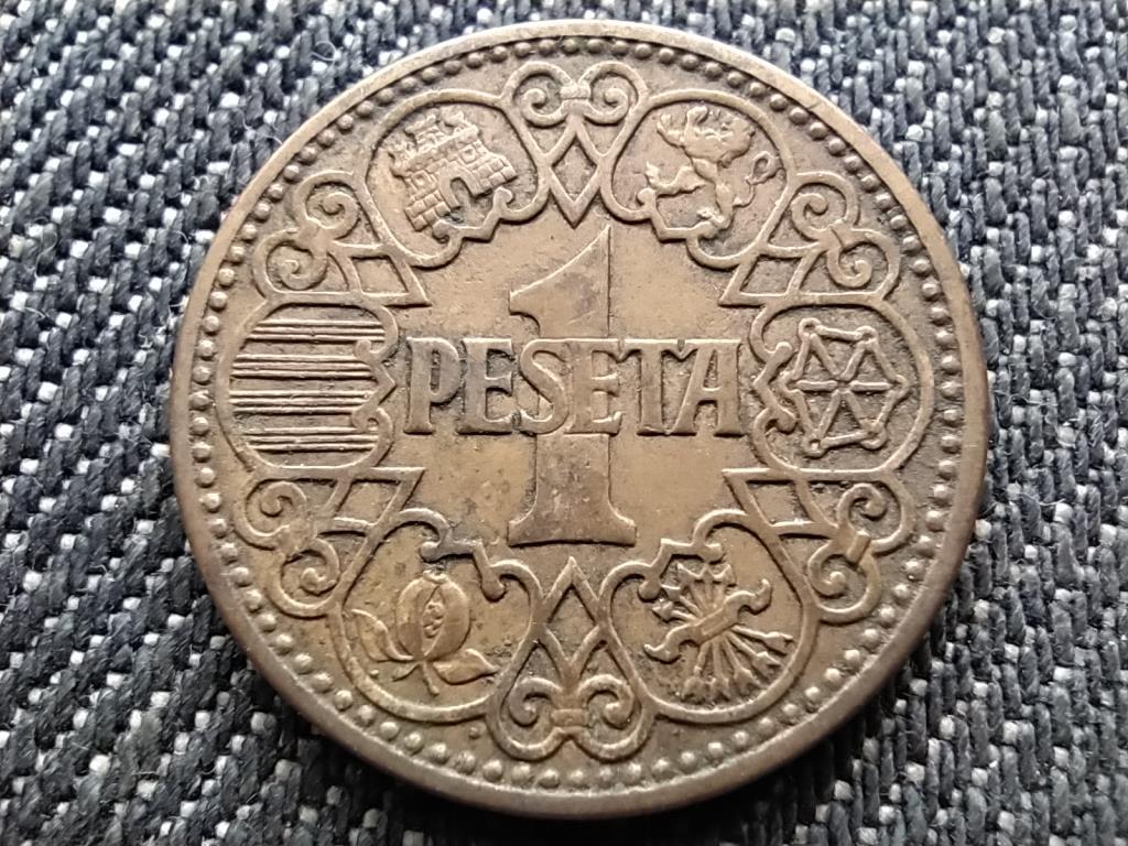 Spanyolorsz&aacute;g Francisco Franco (1936-1975) 1 Peseta