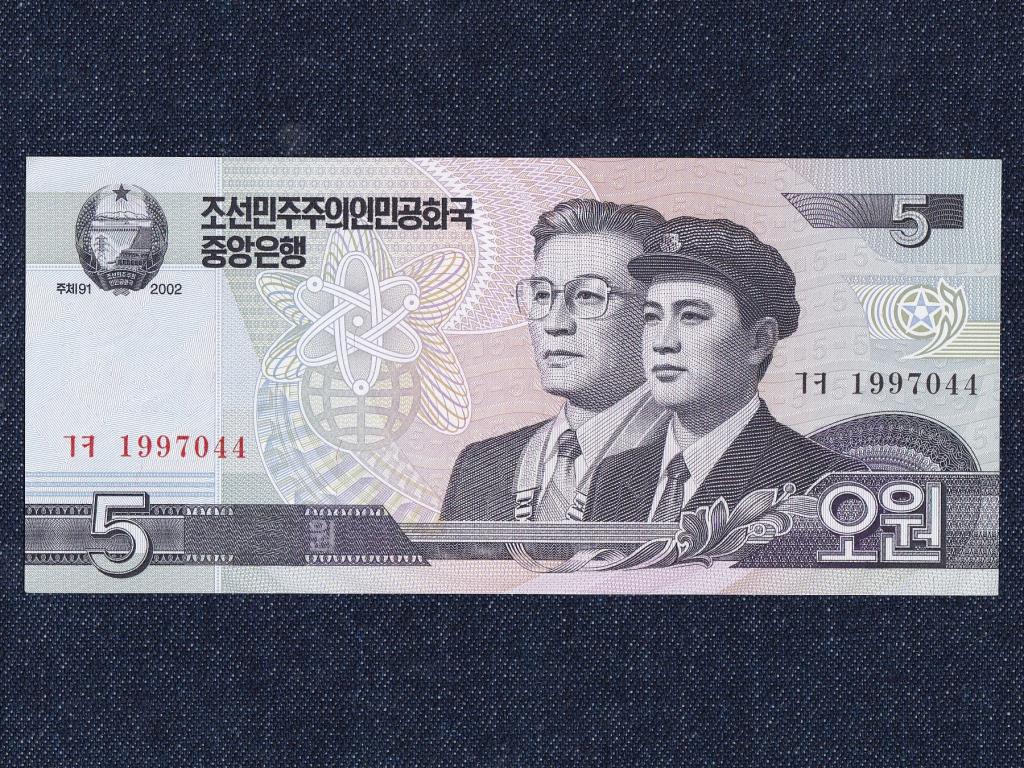 &Eacute;szak-Korea 5 won bankjegy