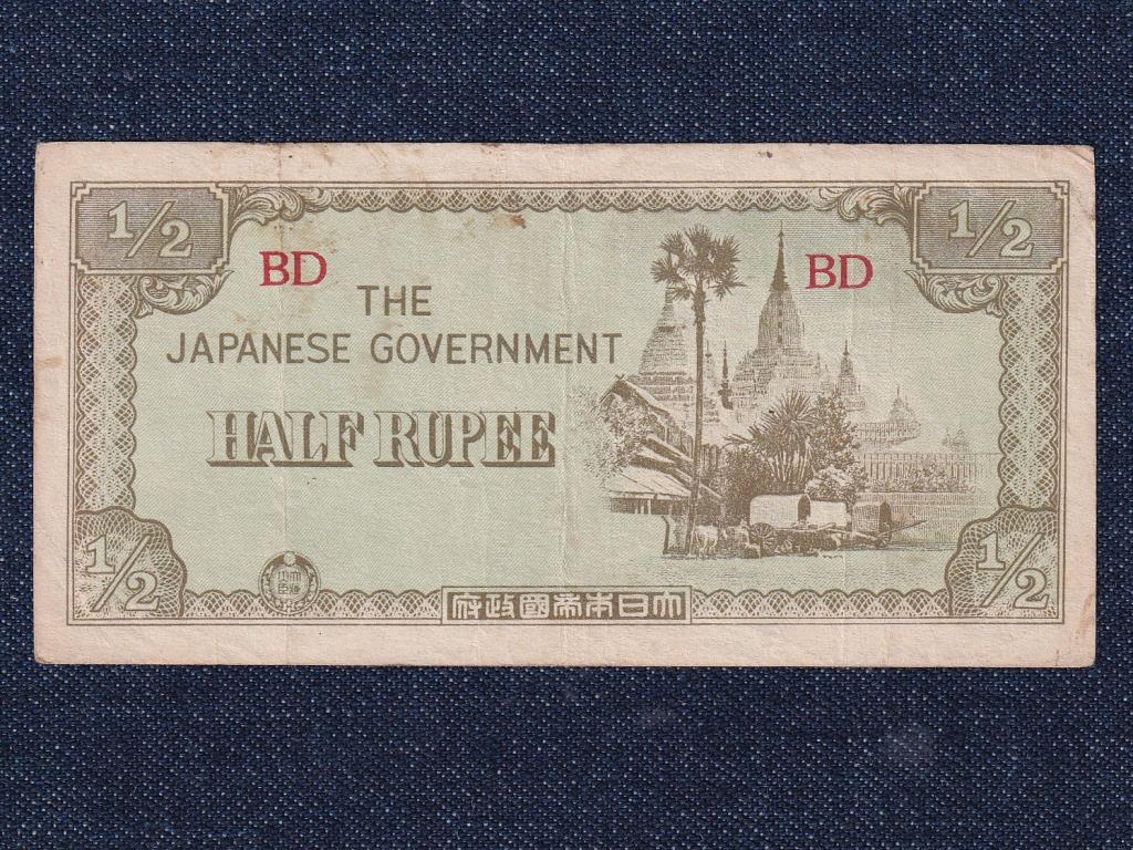 Mianmar (Burma) Jap&aacute;n megsz&aacute;ll&aacute;s 1/2 R&uacute;pia 