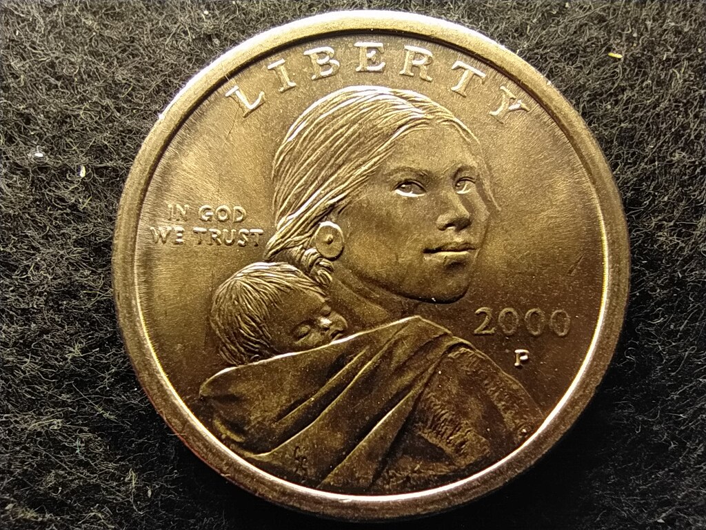 USA Őslak&oacute; indi&aacute;n nő Sacagawea mint&aacute;s sorozat 1 Doll&aacute;r