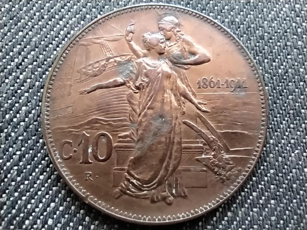 Olaszorsz&aacute;g Az olasz kir&aacute;lys&aacute;g 50. &eacute;vfordul&oacute;ja 10 Centesimi