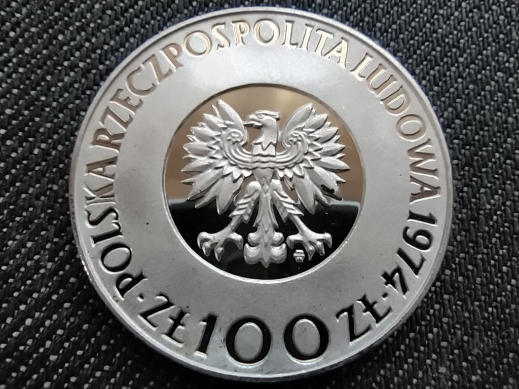 Lengyelorsz&aacute;g 500 &eacute;ve sz&uuml;letett Kopernikusz .625 ez&uuml;st 100 Zloty