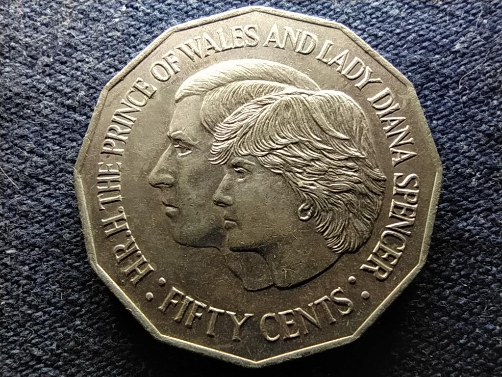 Ausztr&aacute;lia K&aacute;roly herceg &eacute;s Lady Diana esk&uuml;vője 50 Cent