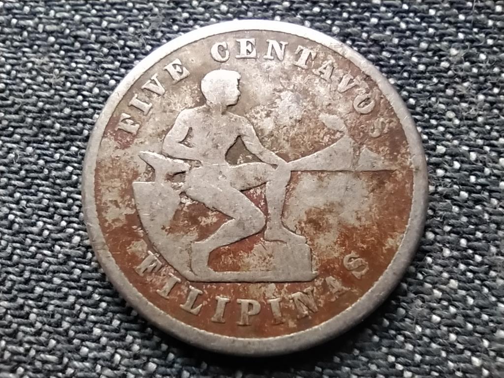 F&uuml;l&ouml;p-szigetek USA fennhat&oacute;s&aacute;g (1901-1935) 5 centavo