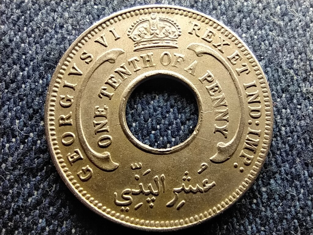Brit Nyugat-Afrika VI. Gy&ouml;rgy (1936-1952) 1/10 penny