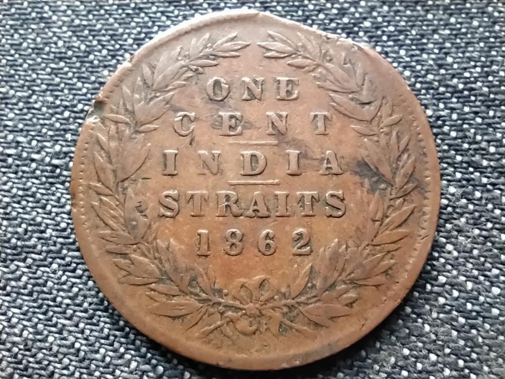 Malaka-szorosi Telepek Vikt&oacute;ria (1837-1901) 1 cent
