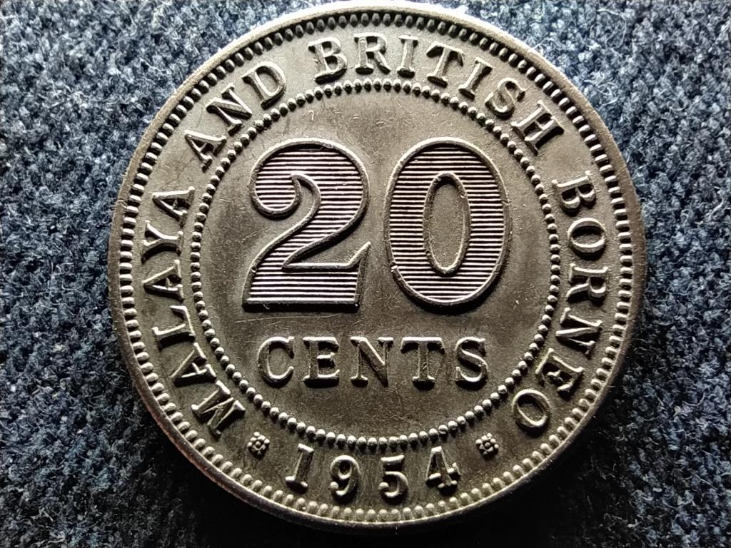 Malajzia II. Erzs&eacute;bet (1952-1963) 20 cent