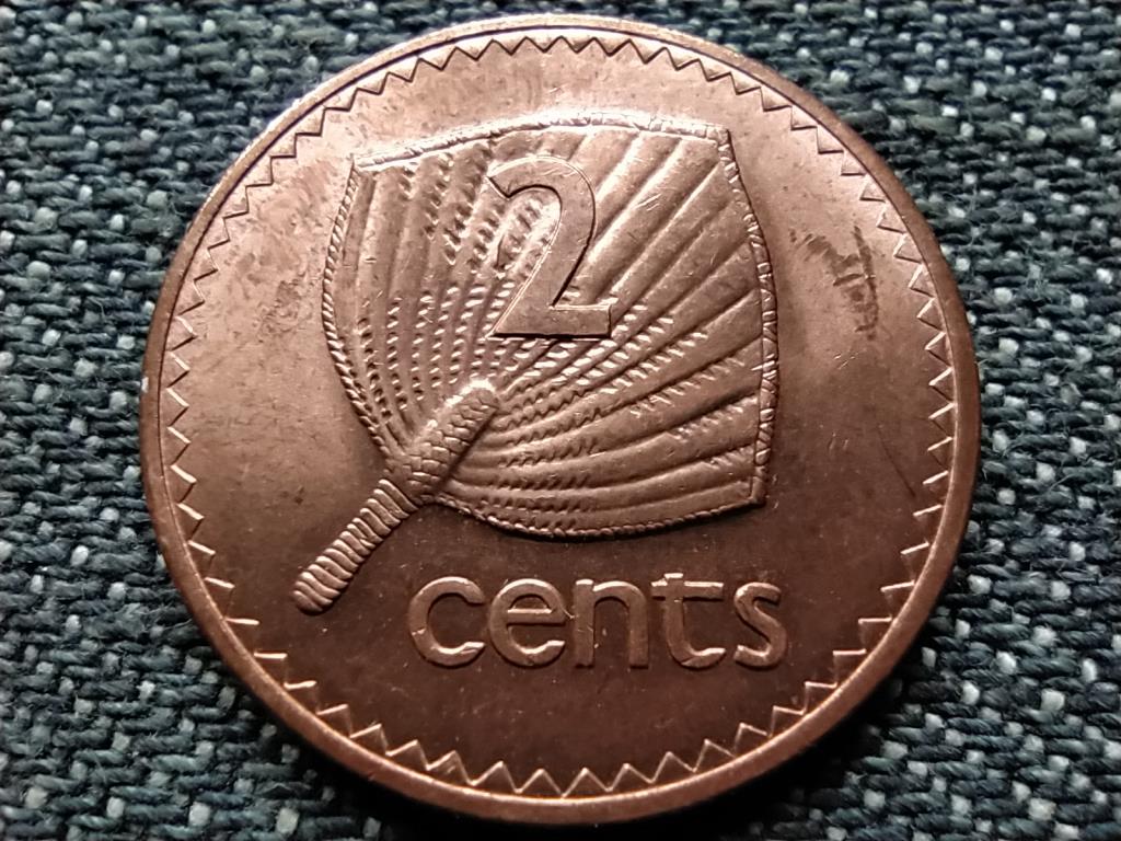 Fidzsi-szigetek II. Erzs&eacute;bet legyező 2 cent
