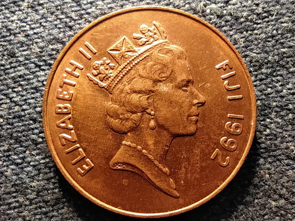 Fidzsi-szigetek II. Erzs&eacute;bet legyező 2 cent