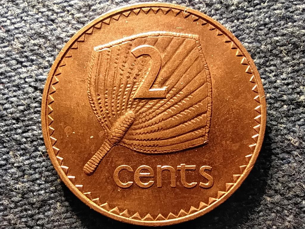 Fidzsi-szigetek II. Erzs&eacute;bet legyező 2 cent