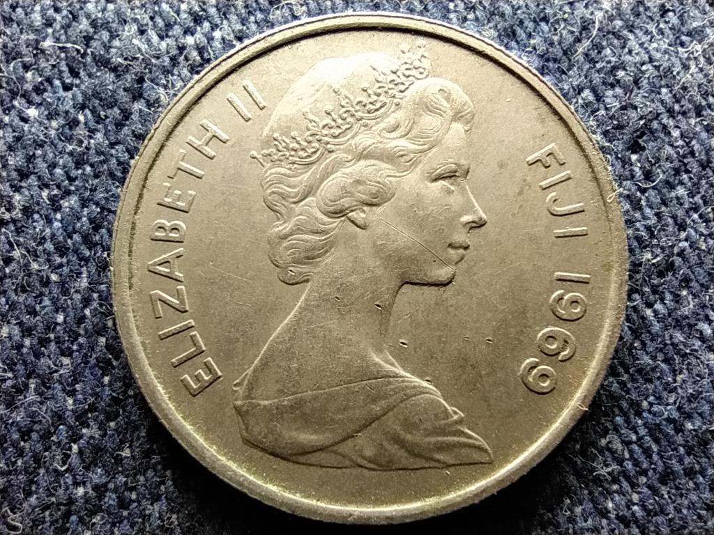 Fidzsi-szigetek II. Erzs&eacute;bet dob 5 cent