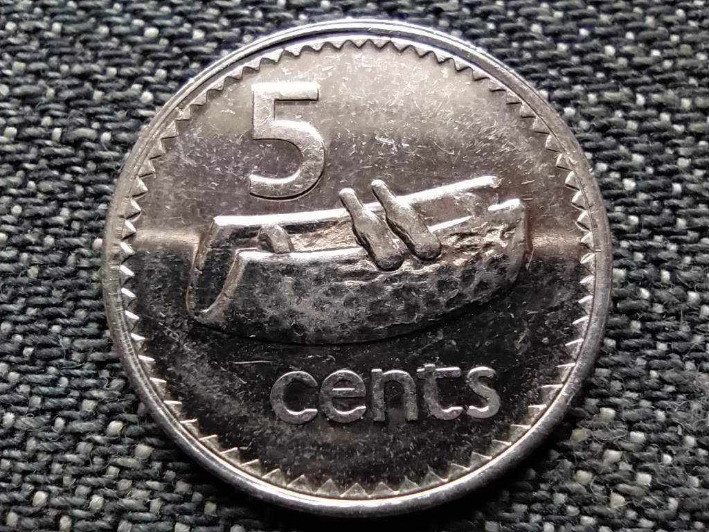 Fidzsi-szigetek II. Erzs&eacute;bet dob 5 cent