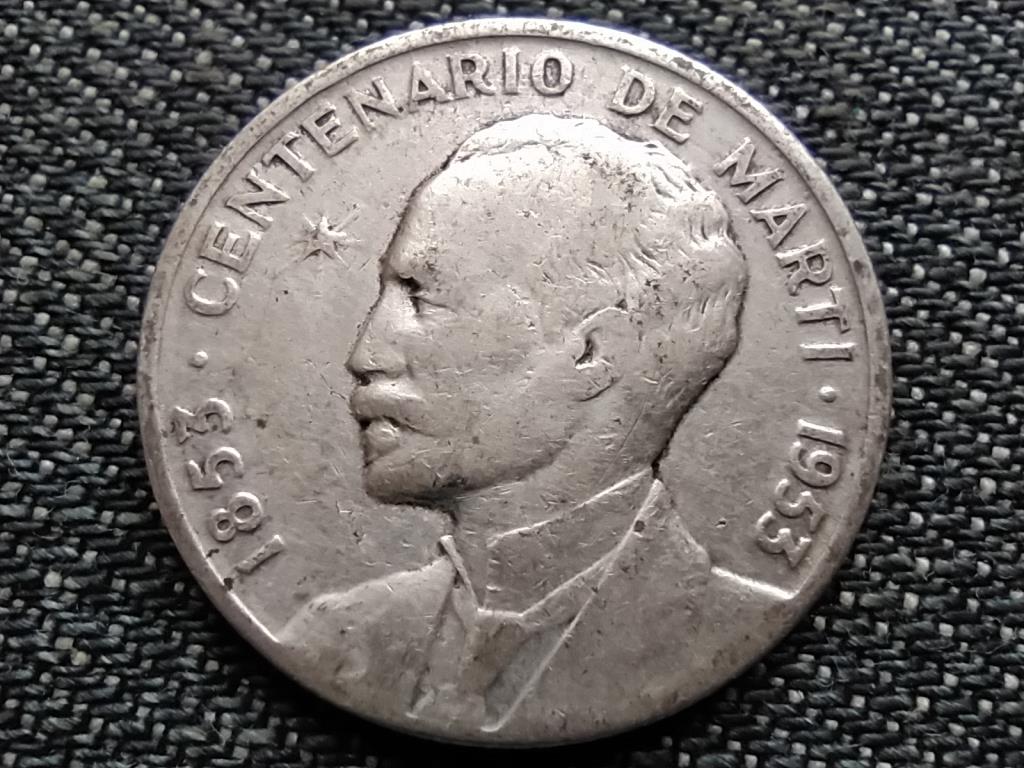 Kuba 100 &eacute;ve sz&uuml;letett Jos&eacute; Marti .900 ez&uuml;st 25 centavo