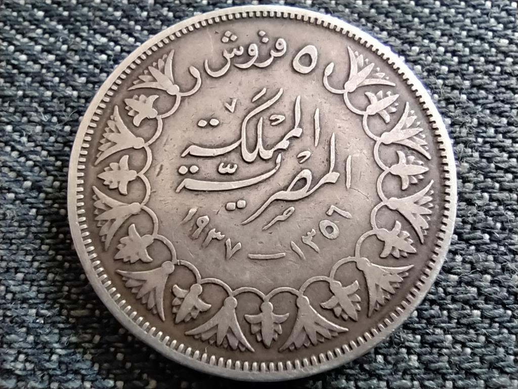 Egyiptom I. F&aacute;ruk (1936-1952) .833 ez&uuml;st 5 Qirsh piaszter