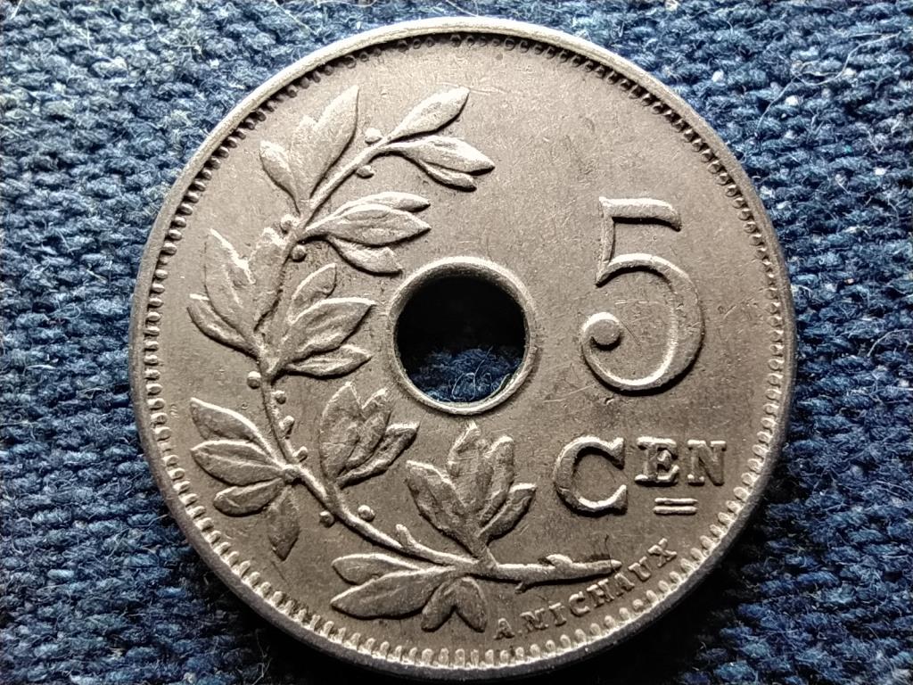 Belgium I. Albert (1909-1934) 5 centime (holland sz&ouml;veg)