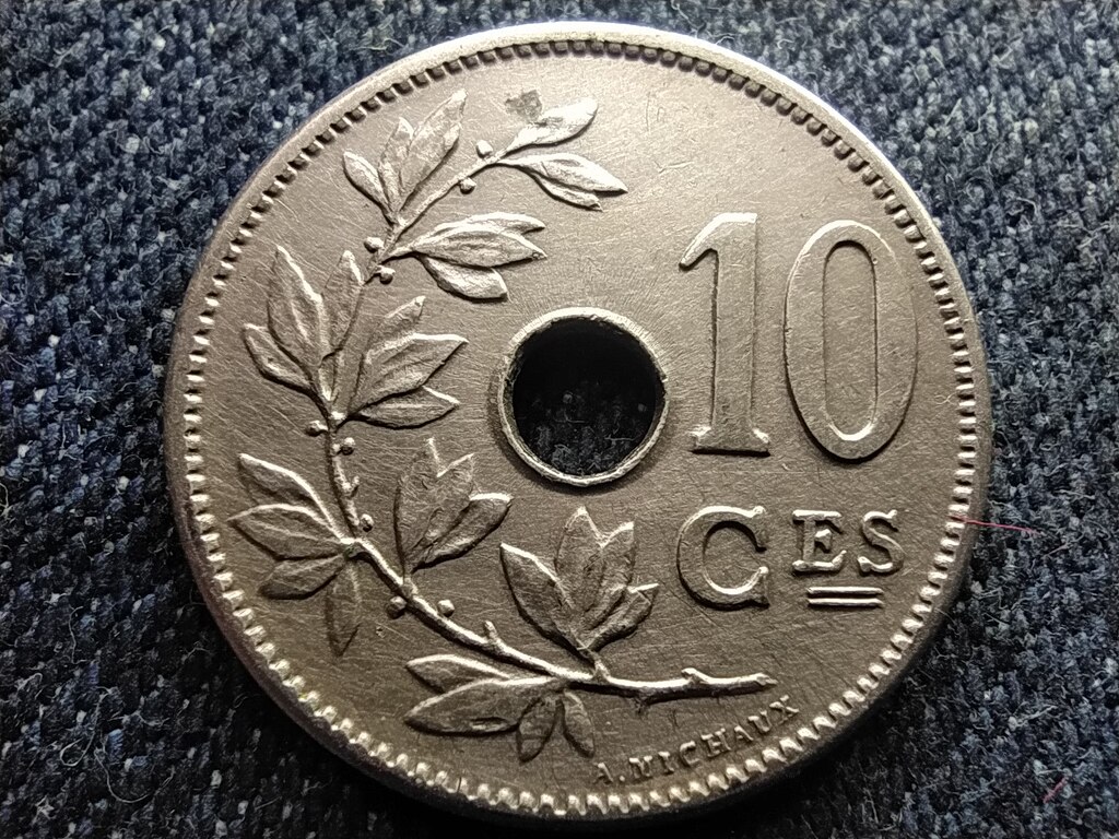 Belgium II. Lip&oacute;t (1865-1909) 10 centime (francia sz&ouml;veg)