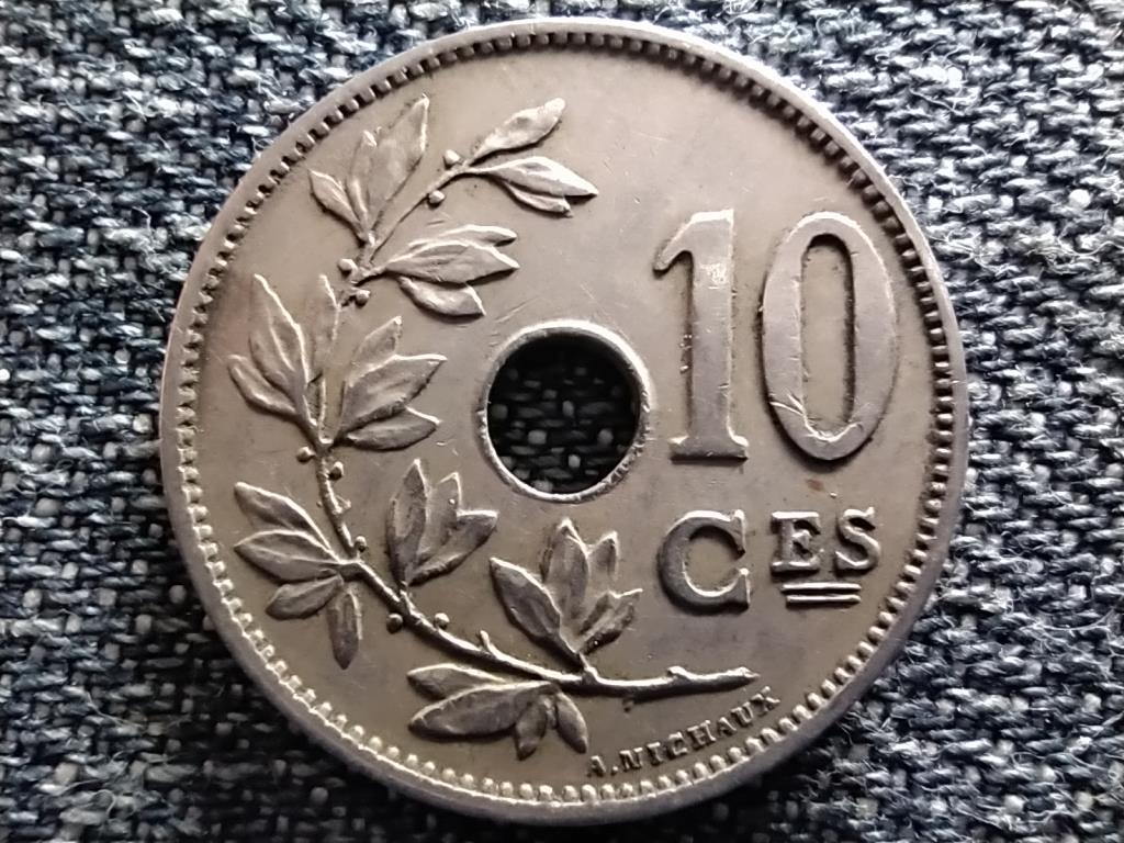 Belgium II. Lip&oacute;t (1865-1909) 10 centime (francia sz&ouml;veg)