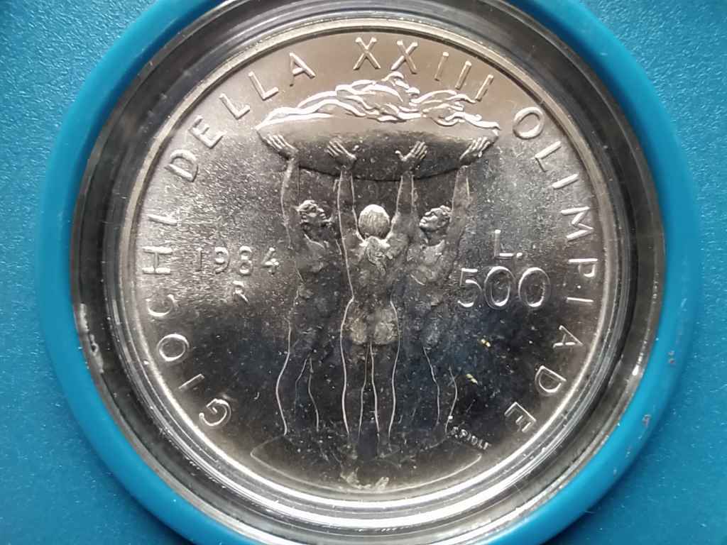 Olaszorsz&aacute;g XXIII. Ny&aacute;ri Olimpia, Los Angeles .835 ez&uuml;st 500 L&iacute;ra