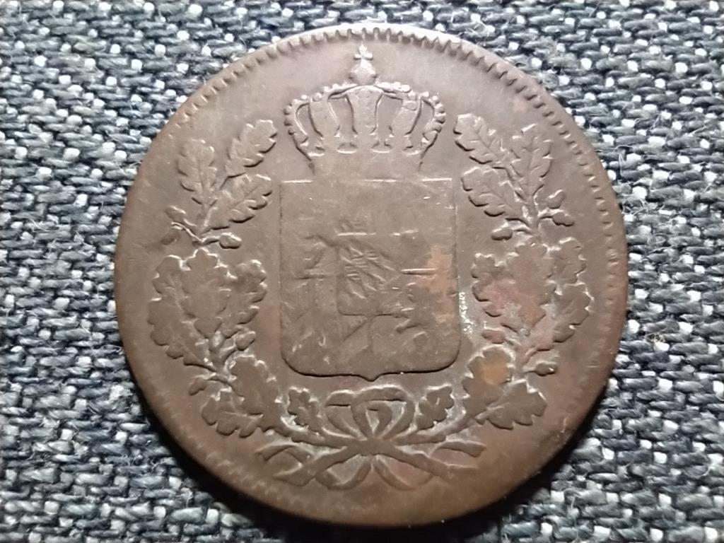 N&eacute;met &Aacute;llamok Bajororsz&aacute;g II. Miksa (1848-1864) 2 pfennig