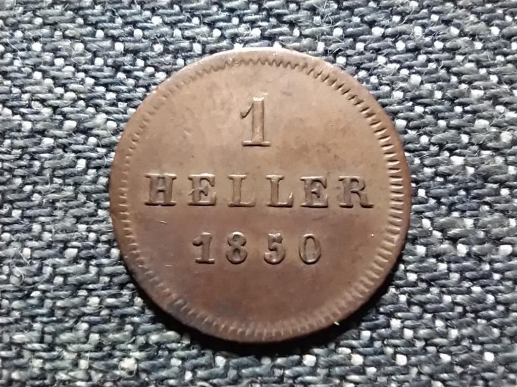 N&eacute;met &Aacute;llamok Bajororsz&aacute;g II. Miksa (1848-1864) 1 heller