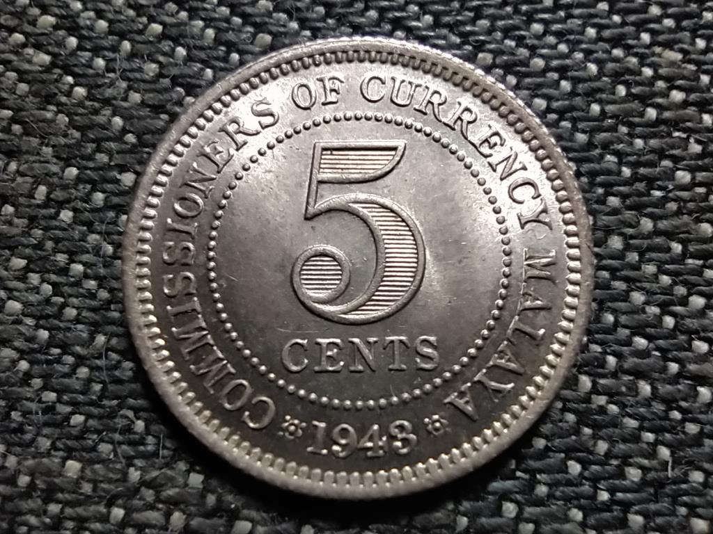 Malajzia VI. Gy&ouml;rgy (1936-1952) .500 ez&uuml;st 5 cent