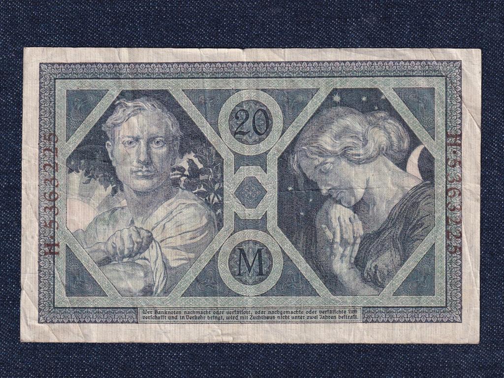 N&eacute;metorsz&aacute;g M&aacute;sodik Birodalom (1871-1918) 20 M&aacute;rka bankjegy