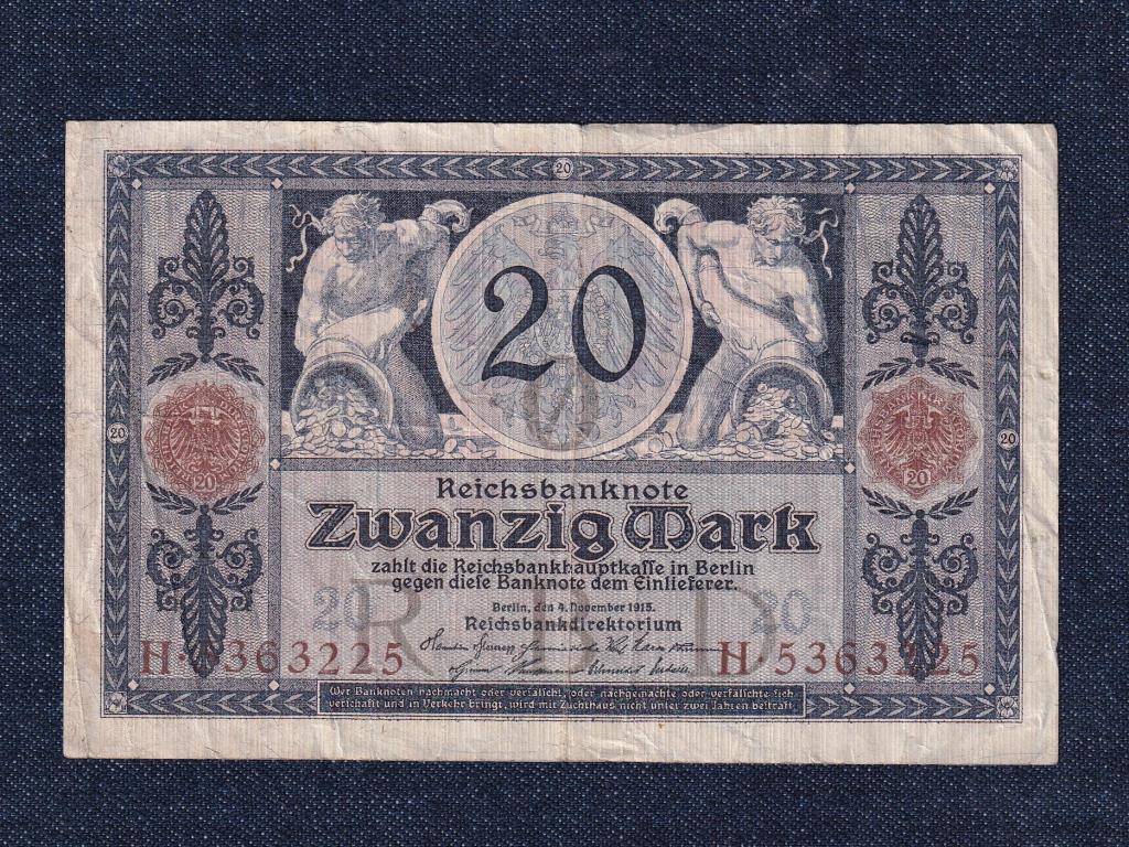 N&eacute;metorsz&aacute;g M&aacute;sodik Birodalom (1871-1918) 20 M&aacute;rka bankjegy