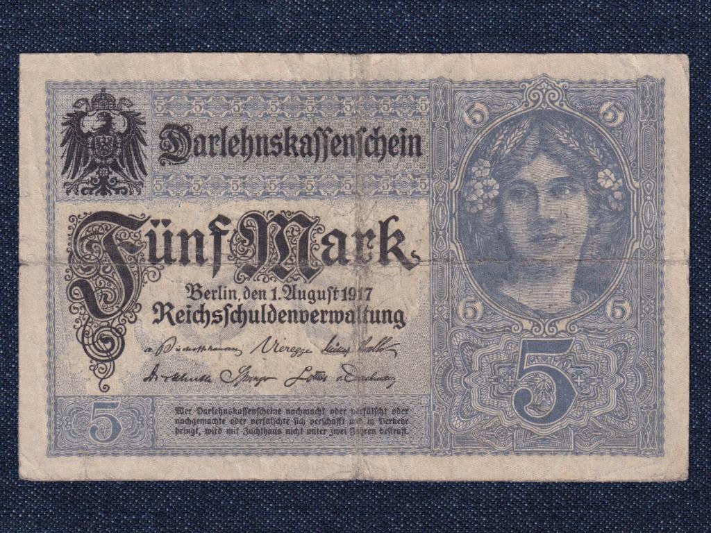 N&eacute;metorsz&aacute;g M&aacute;sodik Birodalom (1871-1918) 5 M&aacute;rka bankjegy