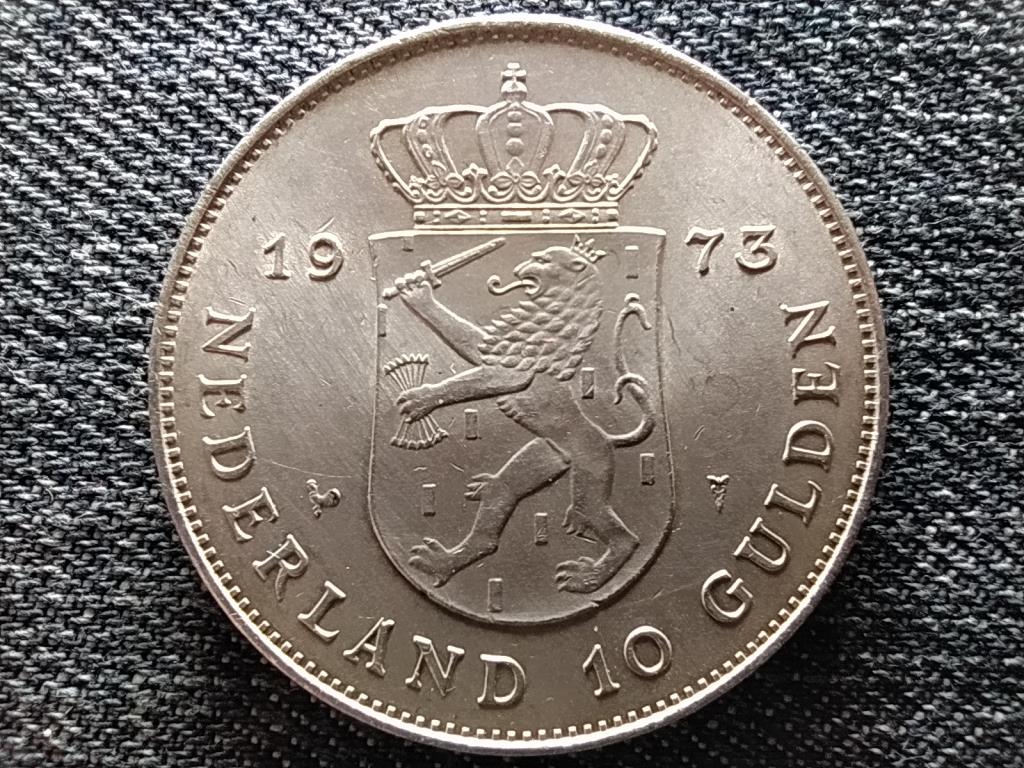 Hollandia J&uacute;lia kir&aacute;lynő regn&aacute;l&aacute;s&aacute;nak ez&uuml;st jubileuma .720 ez&uuml;st 10 Gulden