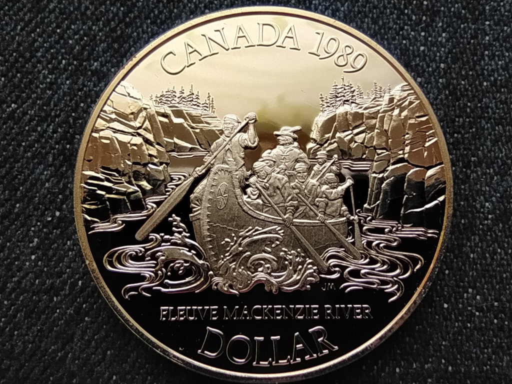Kanada Bicenten&aacute;rium MacKenzie foly&oacute; .500 ez&uuml;st 1 Doll&aacute;r
