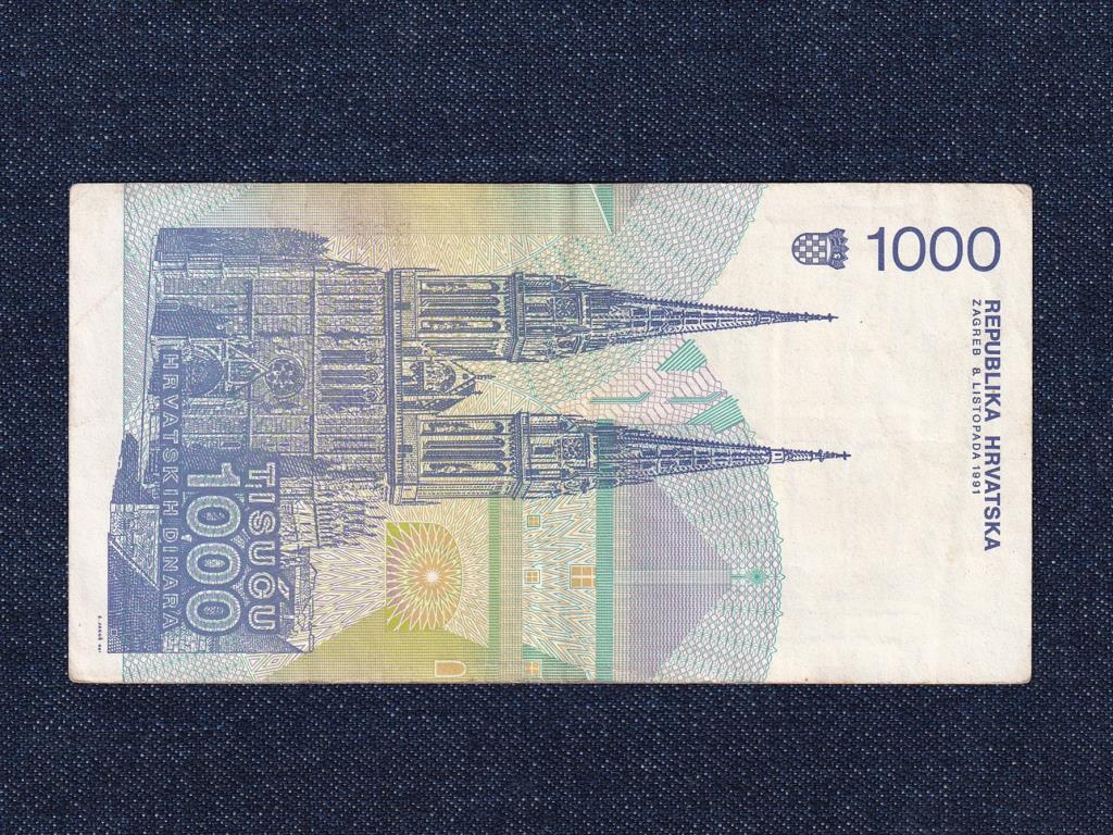 Horv&aacute;torsz&aacute;g 1000 D&iacute;n&aacute;r bankjegy