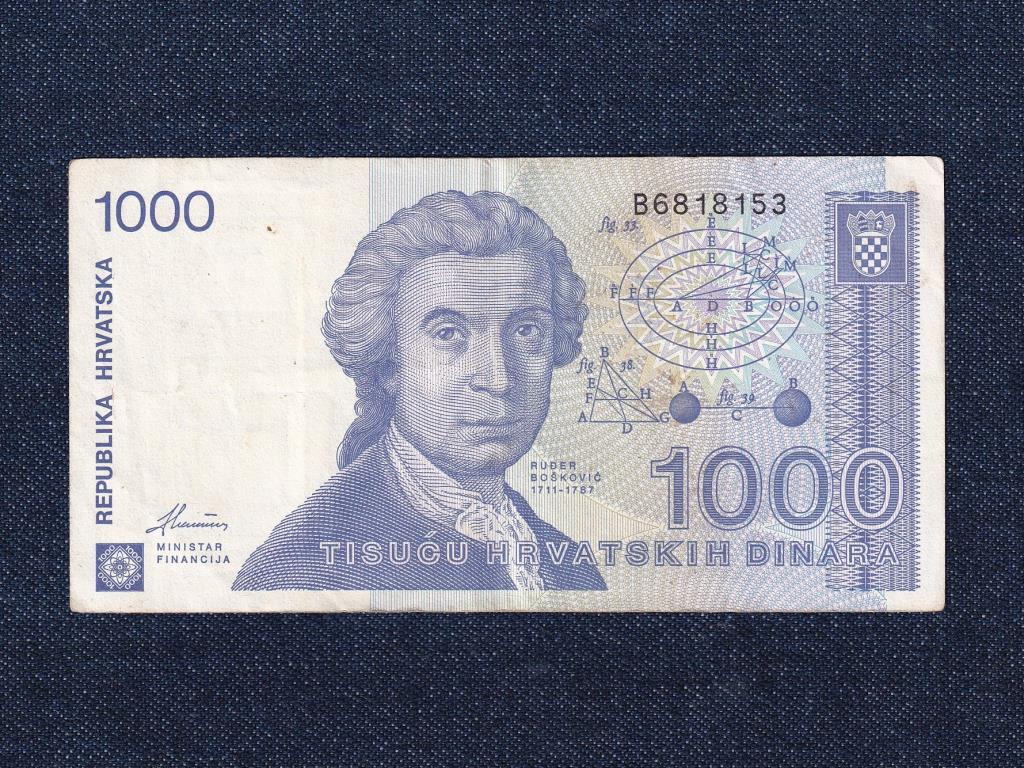 Horv&aacute;torsz&aacute;g 1000 D&iacute;n&aacute;r bankjegy
