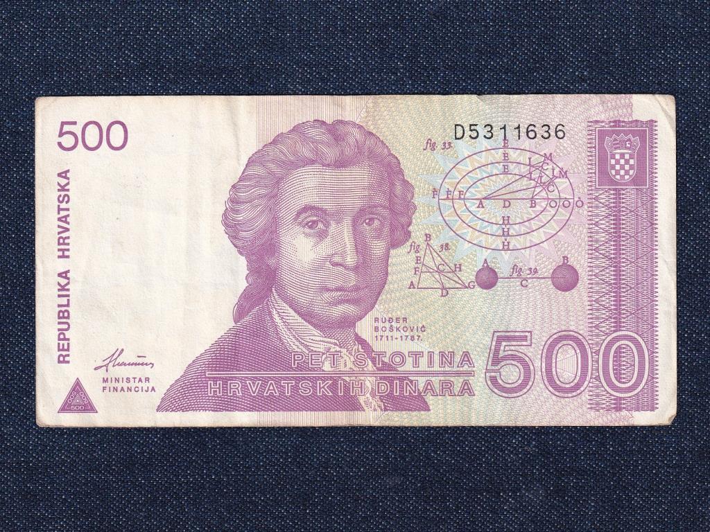 Horv&aacute;torsz&aacute;g 500 D&iacute;n&aacute;r bankjegy
