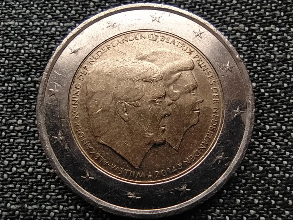 Hollandia Vilmos S&aacute;ndor tr&oacute;nra l&eacute;p&eacute;se 2 Euro