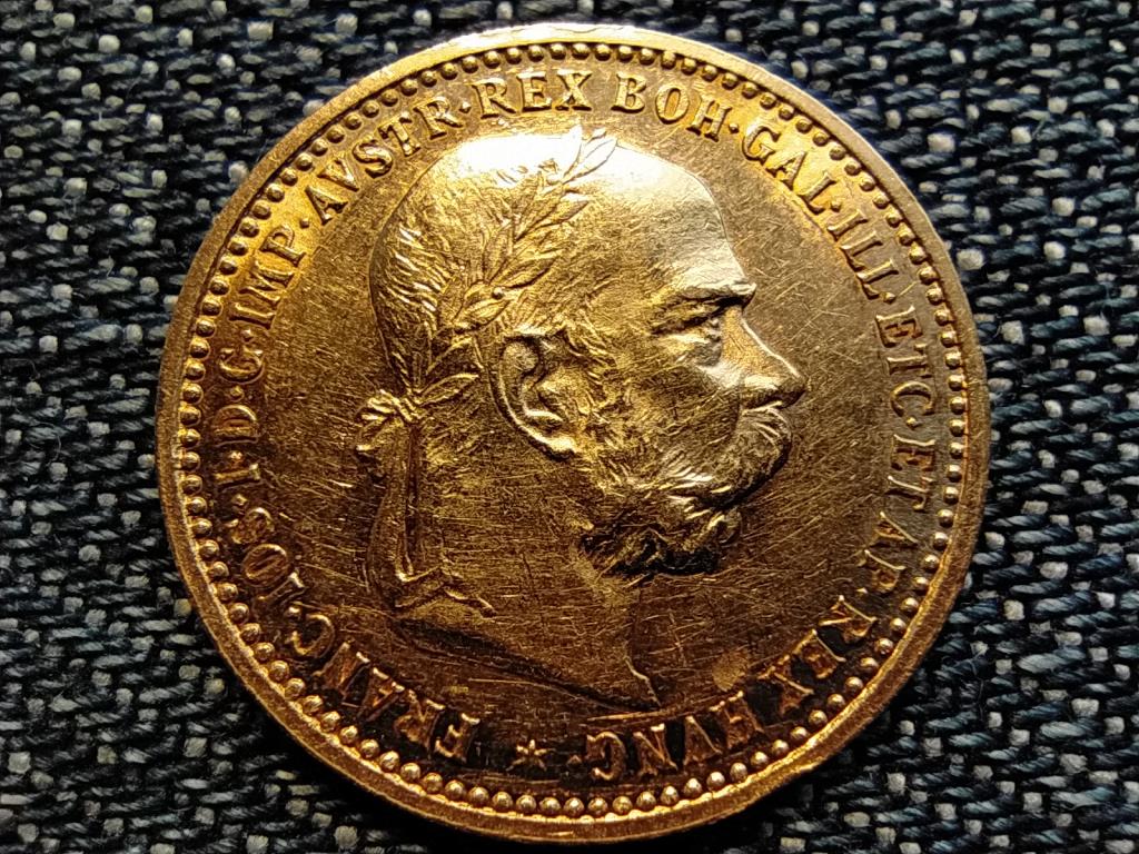 Ausztria Ferenc J&oacute;zsef (1848-1916) .900 arany 10 Korona 3,3875g
