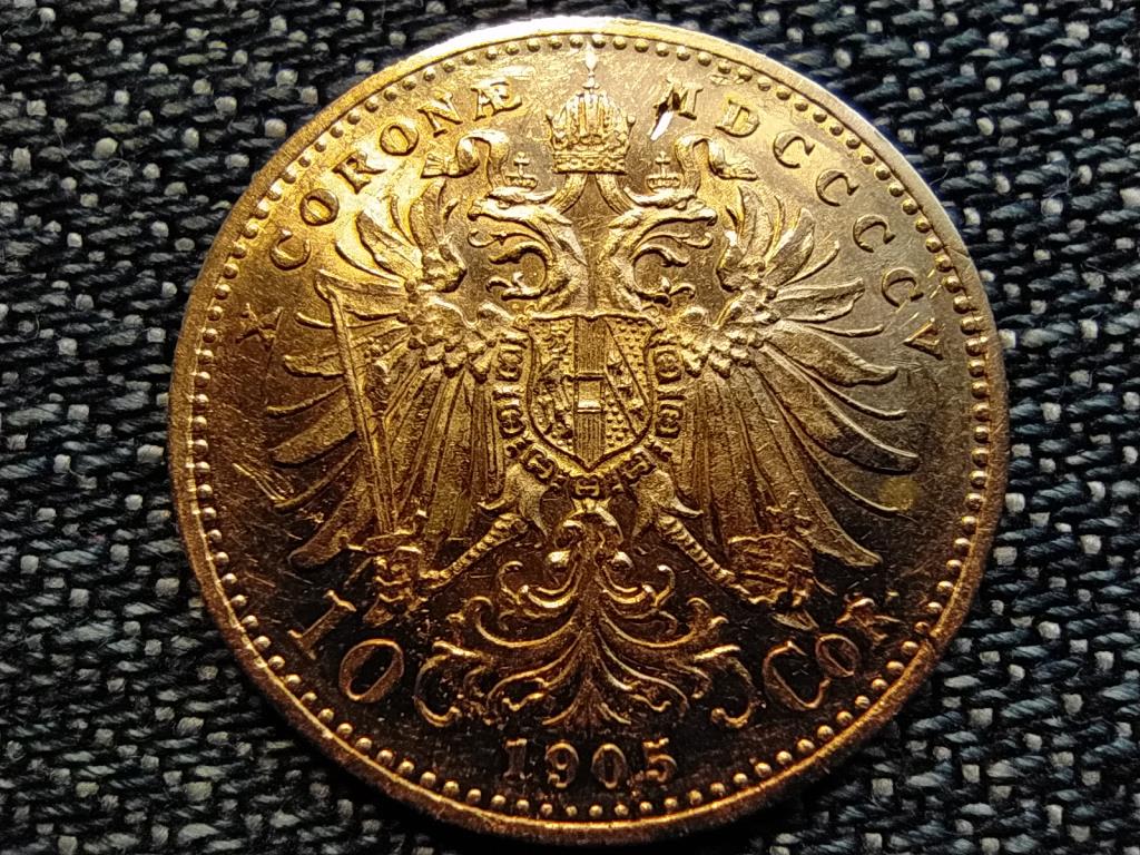 Ausztria Ferenc J&oacute;zsef (1848-1916) .900 arany 10 Korona 3,3875g