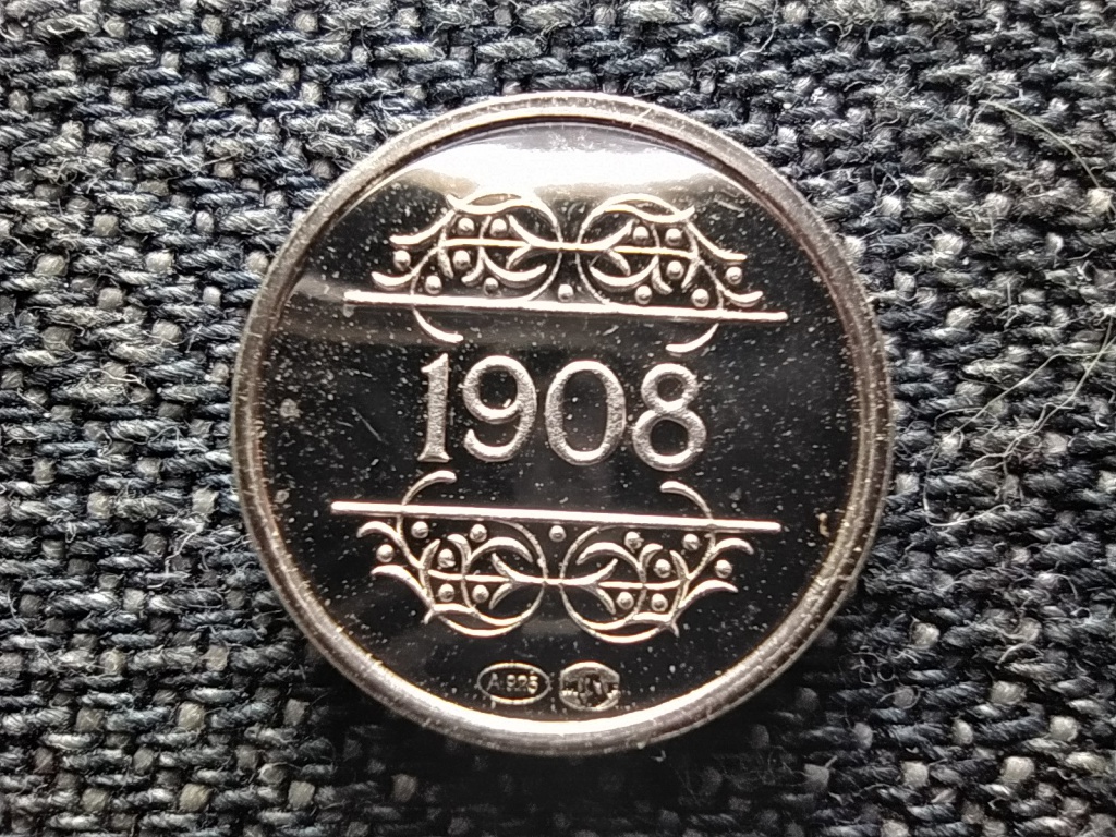 Belgium T&ouml;rt&eacute;nelmi mini &eacute;rem 1830-1980 1908 Belga Kong&oacute; Kiki&aacute;lt&aacute;sa .925 ez&uuml;st
